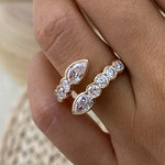 Aurelia 1.7 Pear Lab-Grown Diamond Special, Half-Eternity Ring