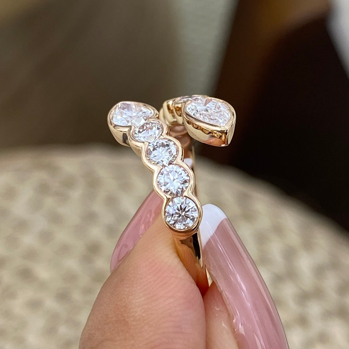 Aurelia 1.7 Pear Lab-Grown Diamond Special, Half-Eternity Ring