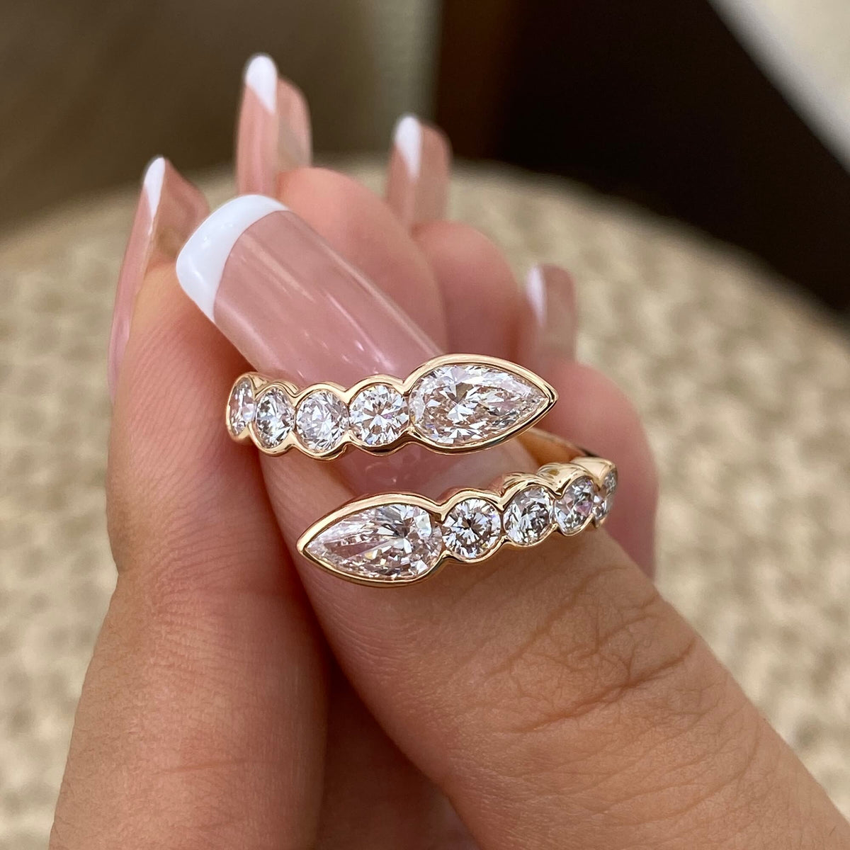 Aurelia 1.7 Pear Lab-Grown Diamond Special, Half-Eternity Ring