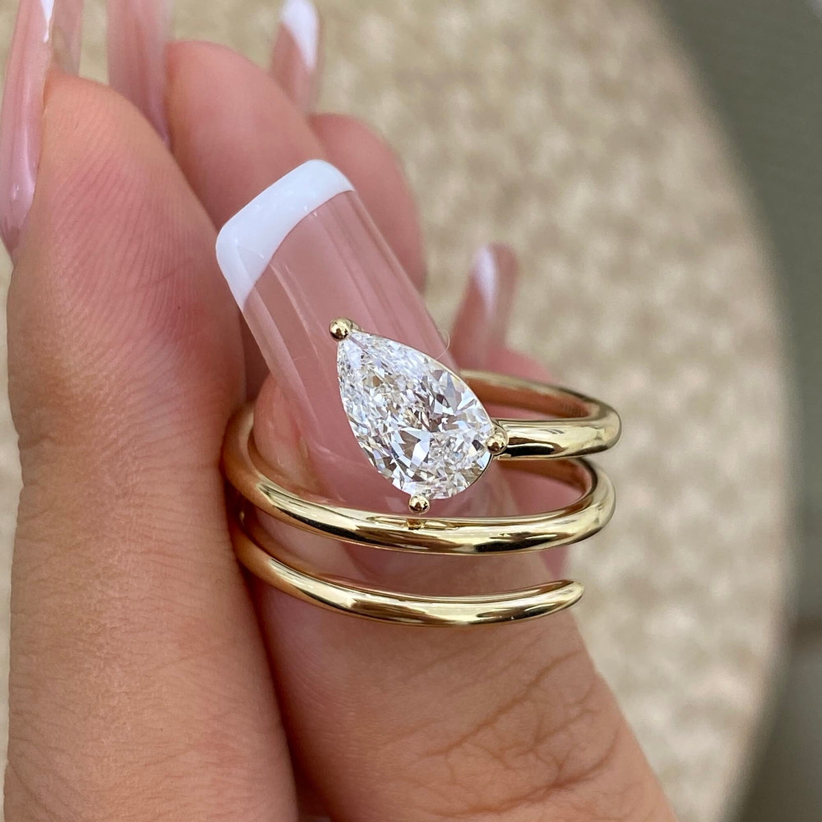 Sage 1.0 Pear Lab-Grown Diamond Solitaire, Special Ring