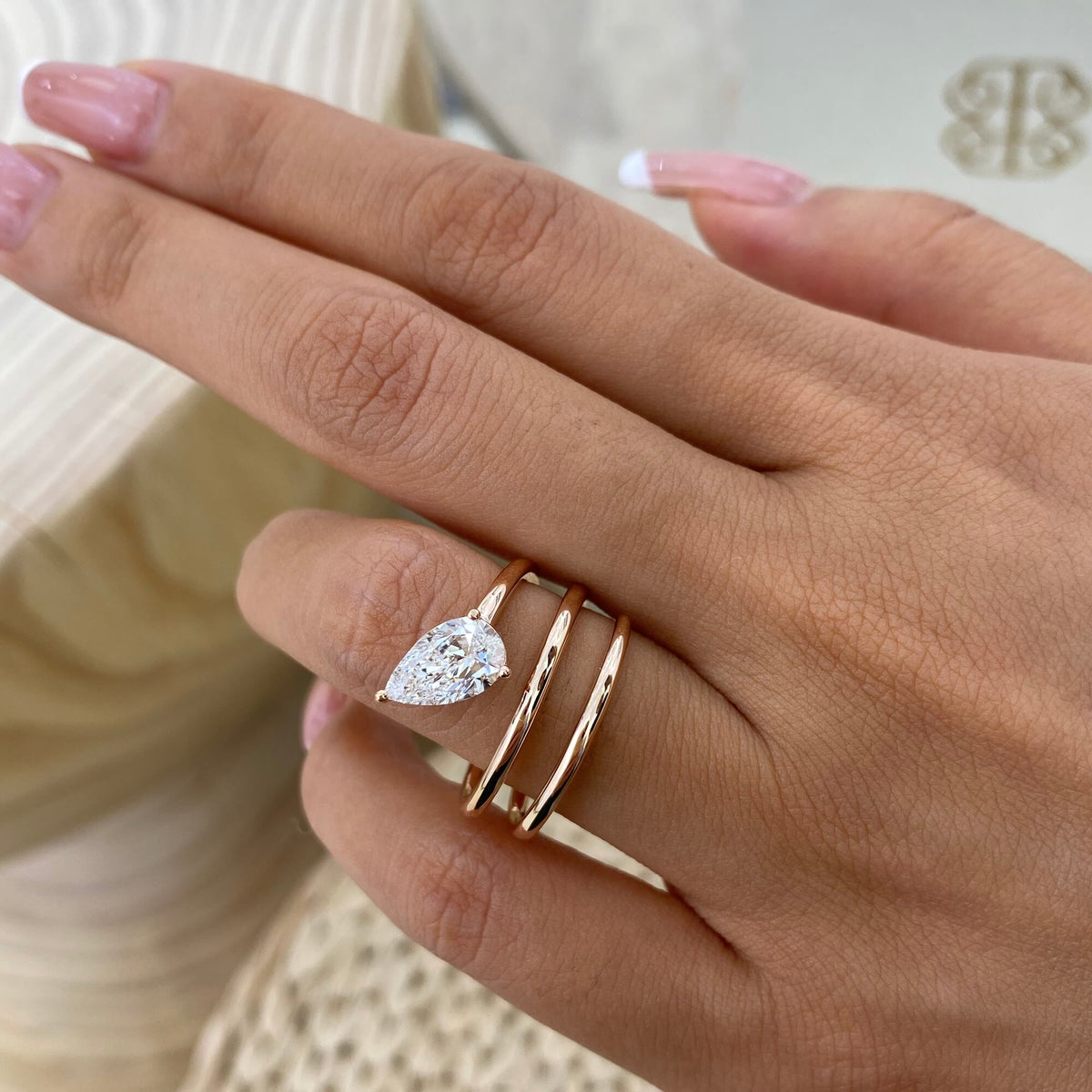 Sage 1.0 Pear Lab-Grown Diamond Solitaire, Special Ring