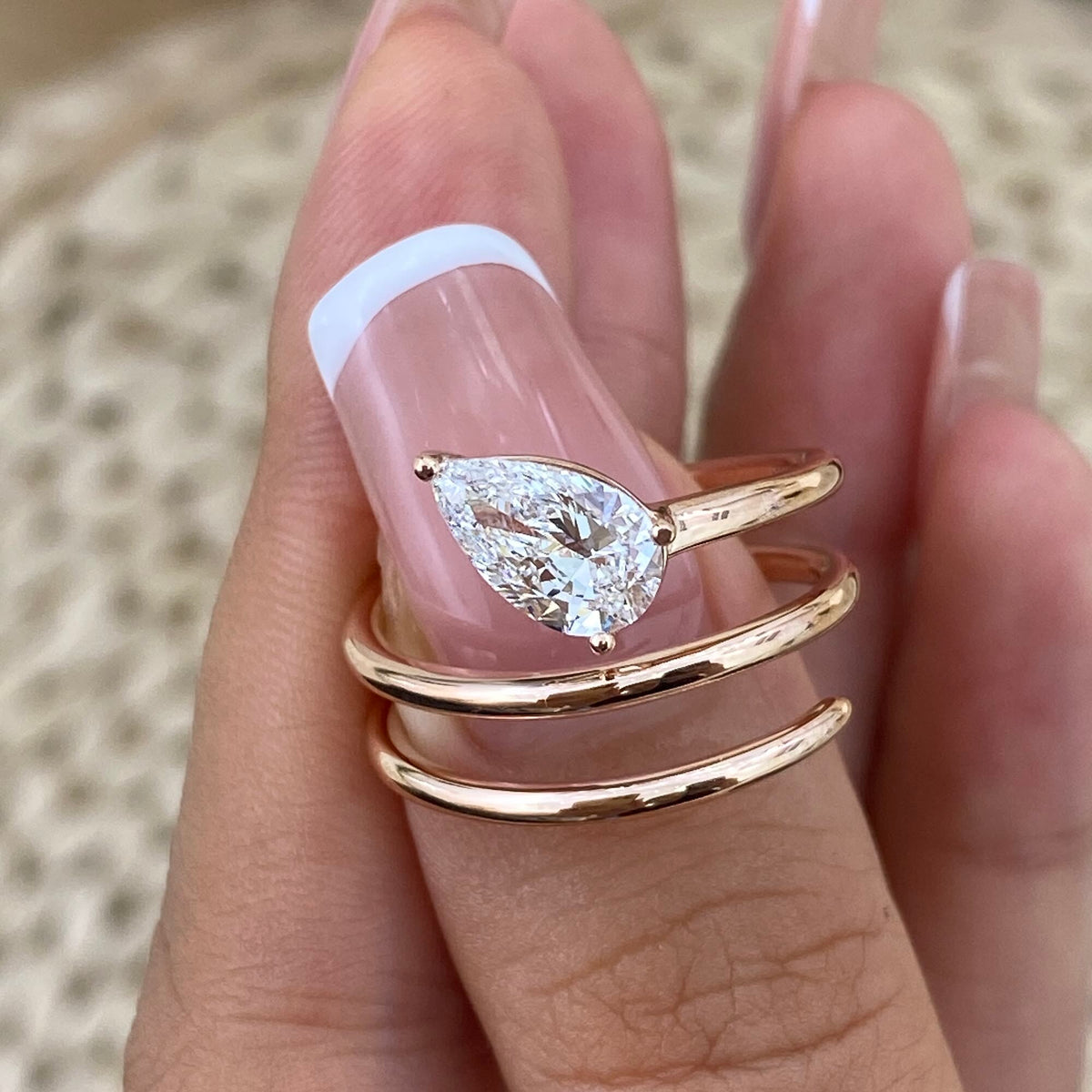 Sage 1.0 Pear Lab-Grown Diamond Solitaire, Special Ring