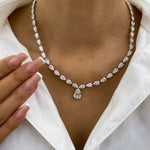 Briar 25.7 Pear Lab-Grown Diamond Tennis, Solitaire Necklace