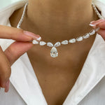 Briar 25.7 Pear Lab-Grown Diamond Tennis, Solitaire Necklace