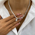 Briar 25.7 Pear Lab-Grown Diamond Tennis, Solitaire Necklace