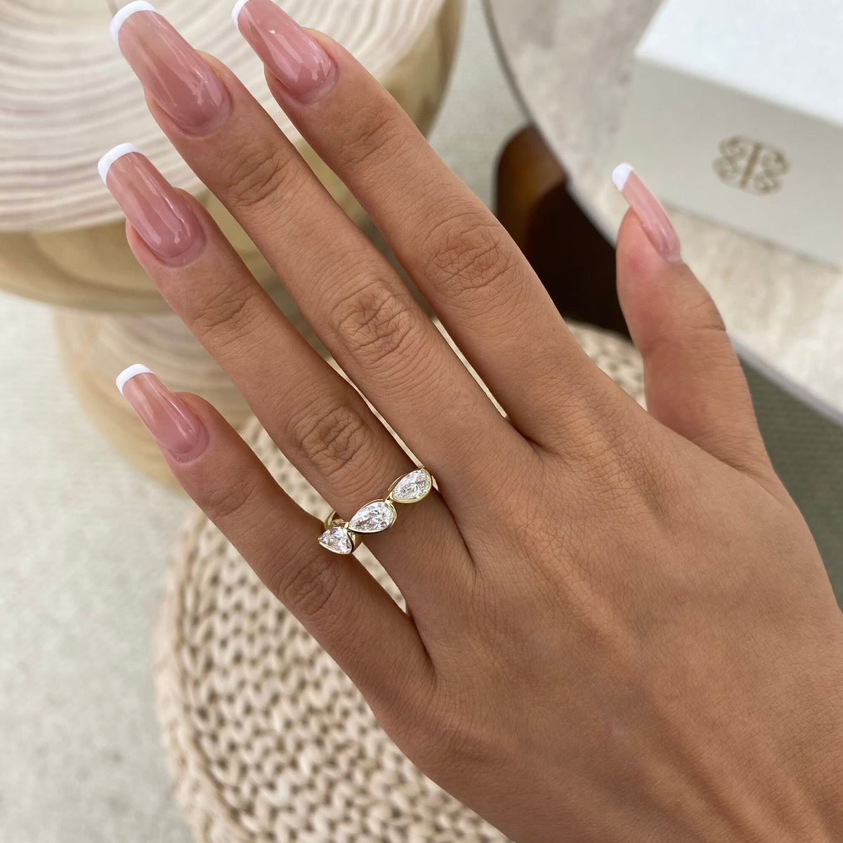 Etta 1.2 Pear Lab-Grown Diamond Half-Eternity, Special Ring
