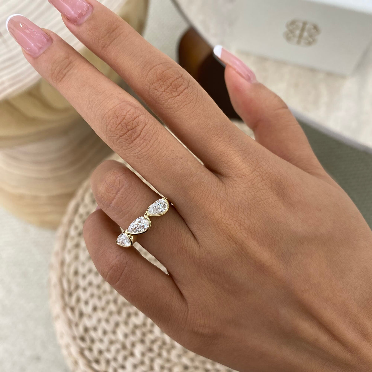 Etta 1.2 Pear Lab-Grown Diamond Half-Eternity, Special Ring
