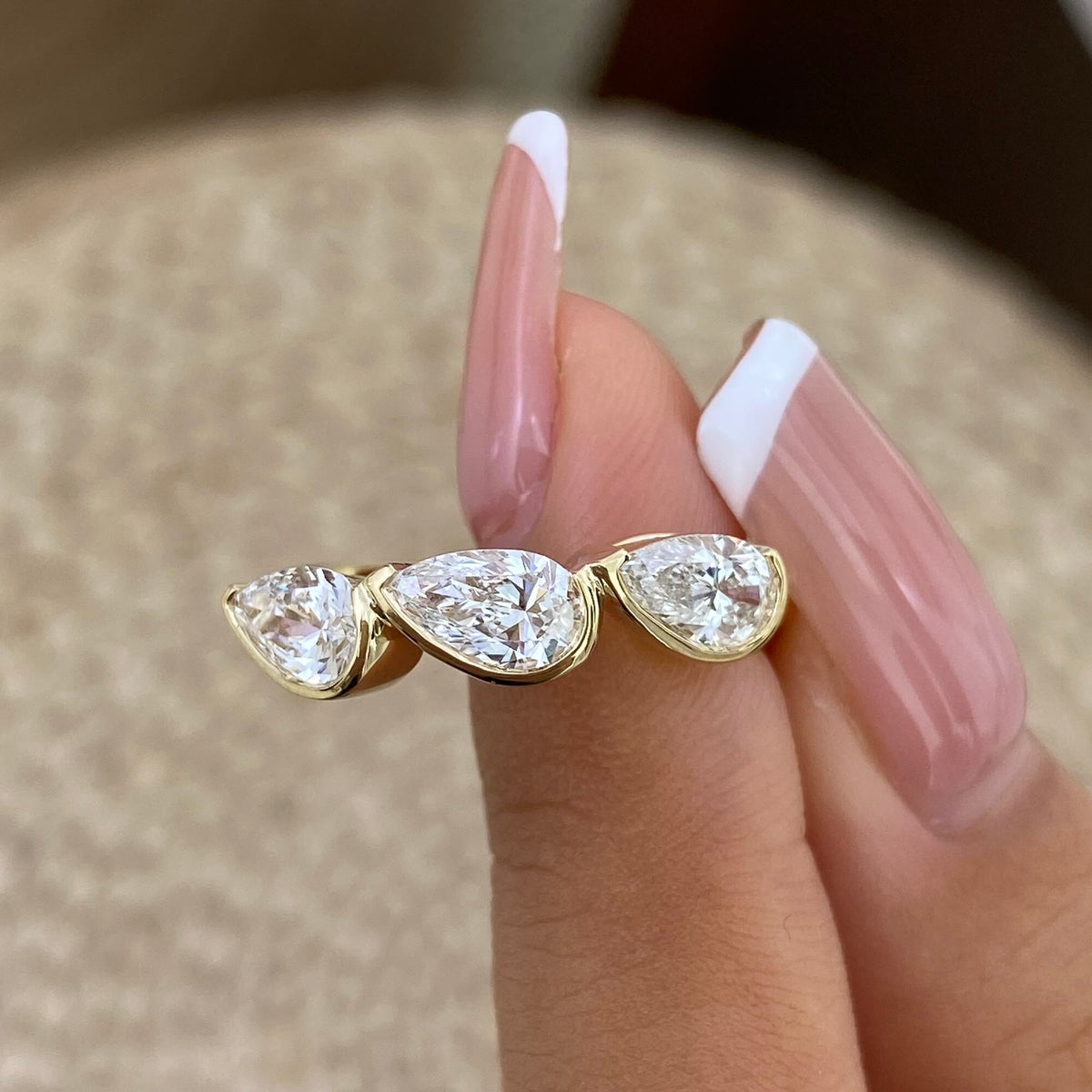 Etta 1.2 Pear Lab-Grown Diamond Half-Eternity, Special Ring