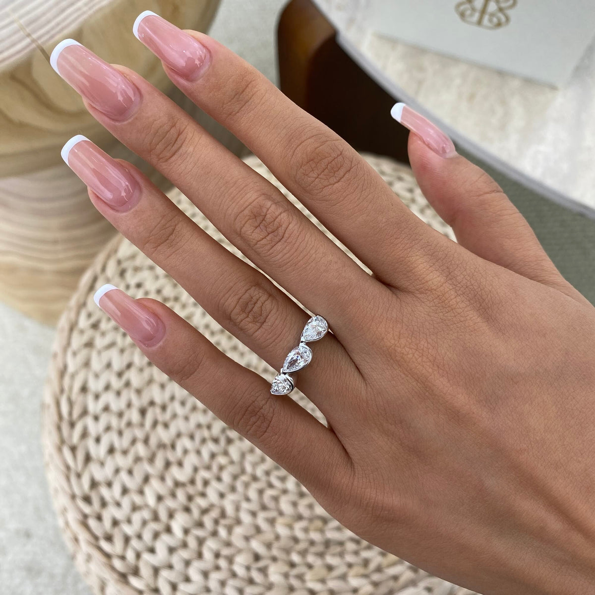 Etta 1.2 Pear Lab-Grown Diamond Half-Eternity, Special Ring