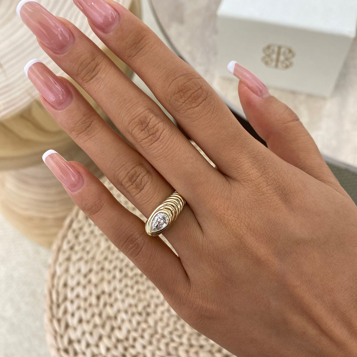 Estelle 0.5 Pear Lab-Grown Diamond Bezel, Special Ring