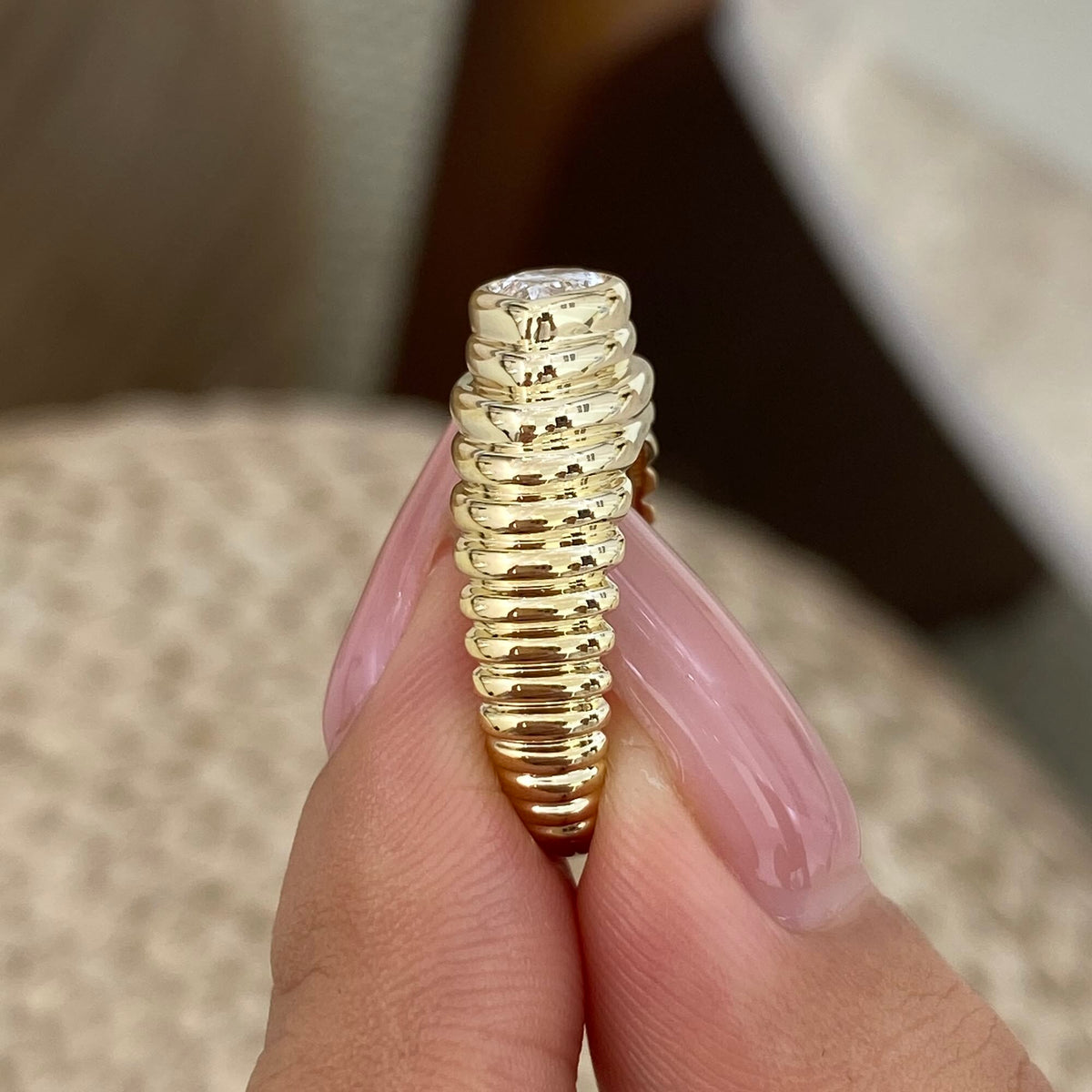 Estelle 0.5 Pear Lab-Grown Diamond Bezel, Special Ring