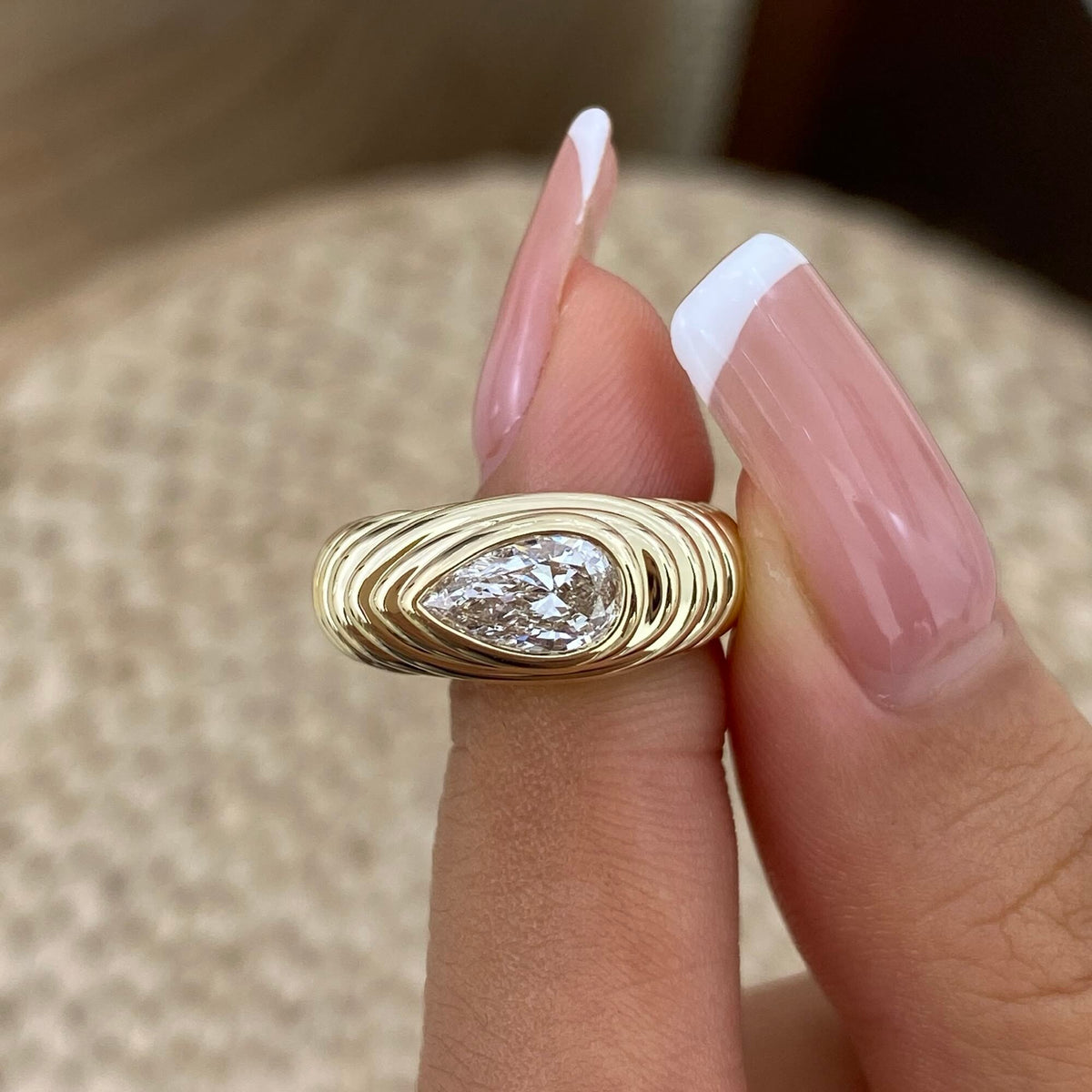 Estelle 0.5 Pear Lab-Grown Diamond Bezel, Special Ring