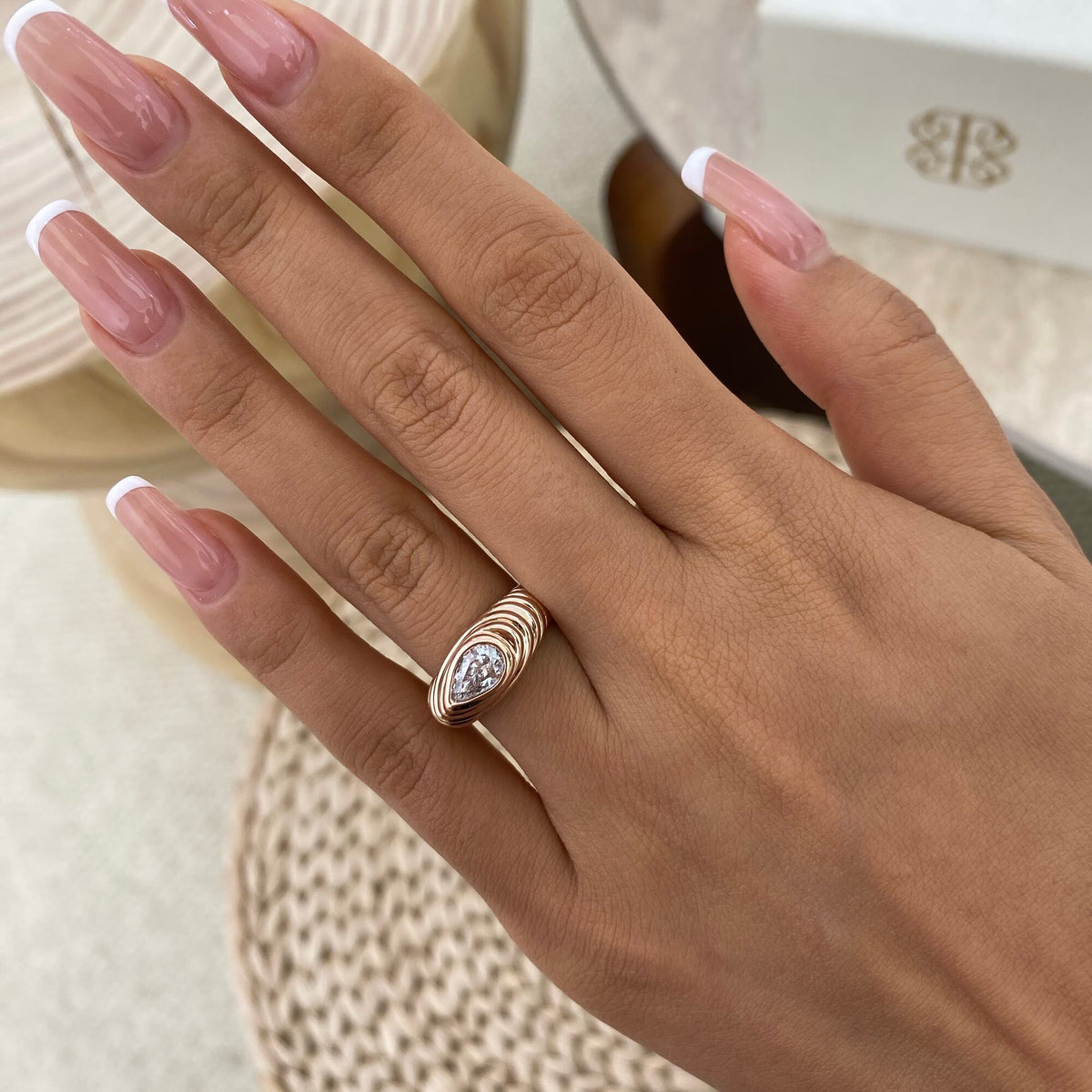 Estelle 0.5 Pear Lab-Grown Diamond Bezel, Special Ring