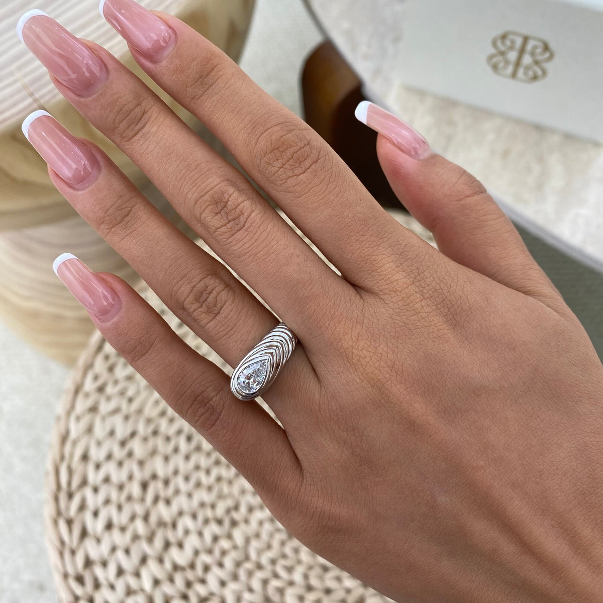 Estelle 0.5 Pear Lab-Grown Diamond Bezel, Special Ring