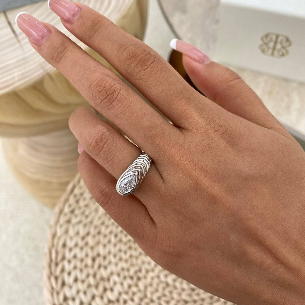 Estelle 0.5 Pear Lab-Grown Diamond Bezel, Special Ring