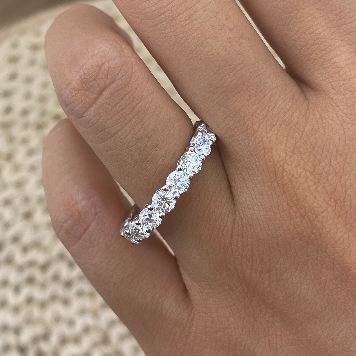 Irene 3.2 Round Lab-Grown Diamond Eternity Ring