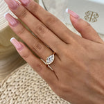 Eileen 1.0 Marquise Lab-Grown Diamond Solitaire, Bezel Ring