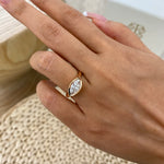Eileen 1.0 Marquise Lab-Grown Diamond Solitaire, Bezel Ring