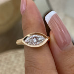 Eileen 1.0 Marquise Lab-Grown Diamond Solitaire, Bezel Ring