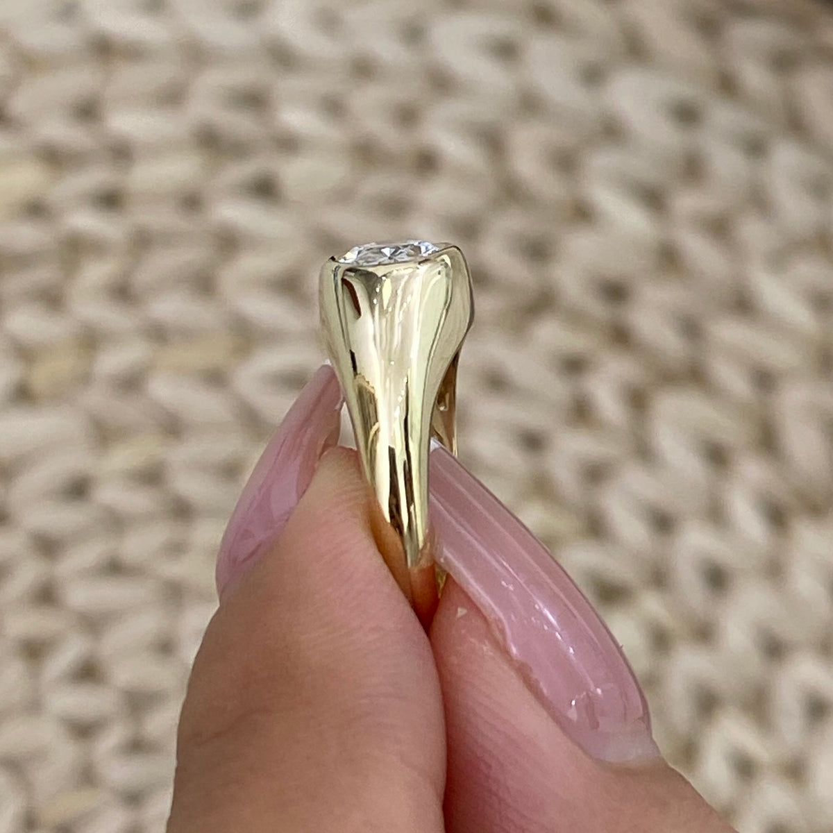 Antonia 1.0 Oval Lab-Grown Diamond Bezel, Special Ring