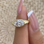 Antonia 1.0 Oval Lab-Grown Diamond Bezel, Special Ring