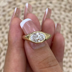 Antonia 1.0 Oval Lab-Grown Diamond Bezel, Special Ring