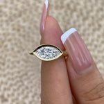 Eileen 1.0 Marquise Lab-Grown Diamond Solitaire, Bezel Ring