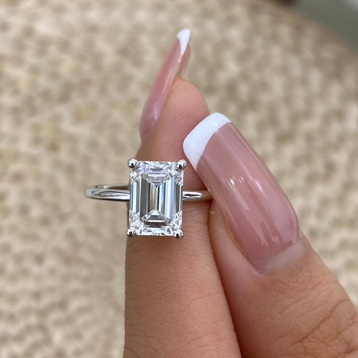 Rory 2.0 Emerald Lab-Grown Diamond Solitaire Ring