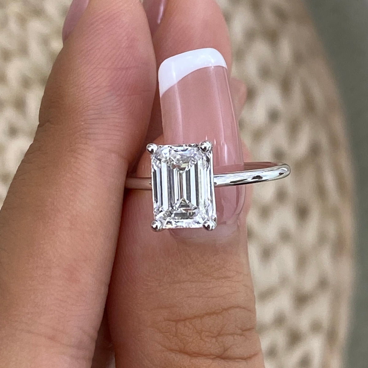 Rory 2.0 Emerald Lab-Grown Diamond Solitaire Ring