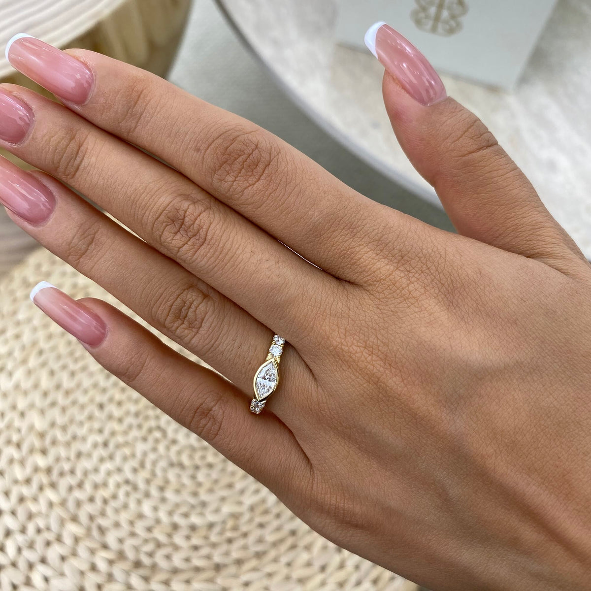 Davina 0.8 Marquise Lab-Grown Diamond Bezel, Special Ring