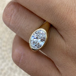 Antonia 1.5 Oval Lab-Grown Diamond Bezel, Special Ring