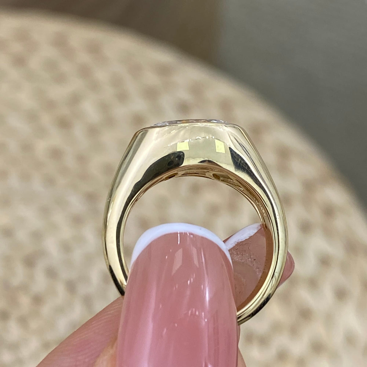 Antonia 1.5 Oval Lab-Grown Diamond Bezel, Special Ring