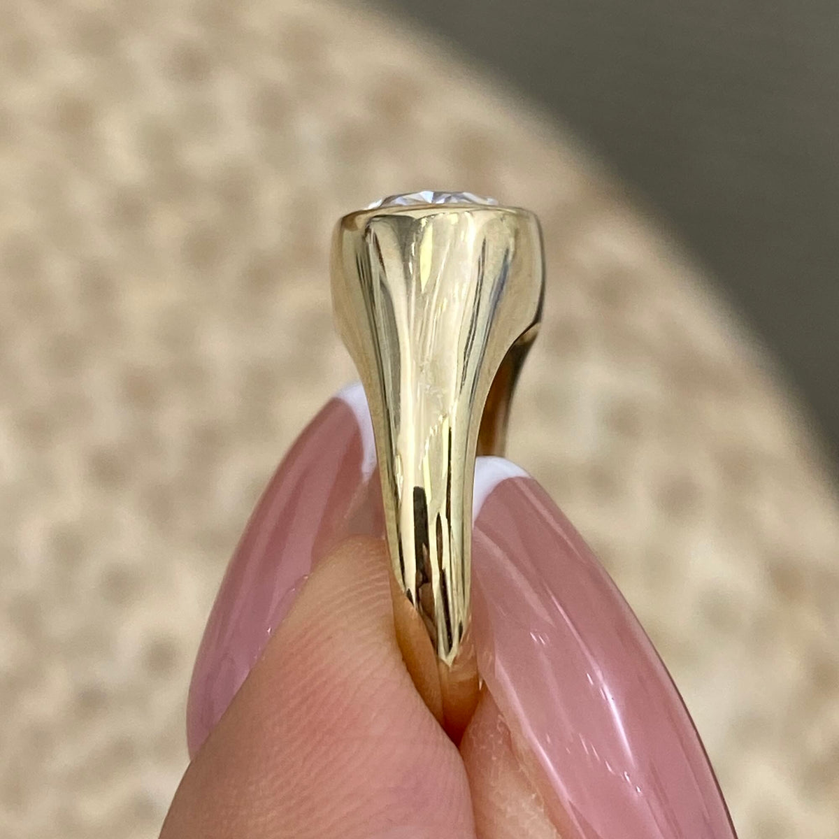 Antonia 1.5 Oval Lab-Grown Diamond Bezel, Special Ring