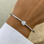 Emma 1.0 Round Lab-Grown Diamond Bangle, Solitaire Bracelet