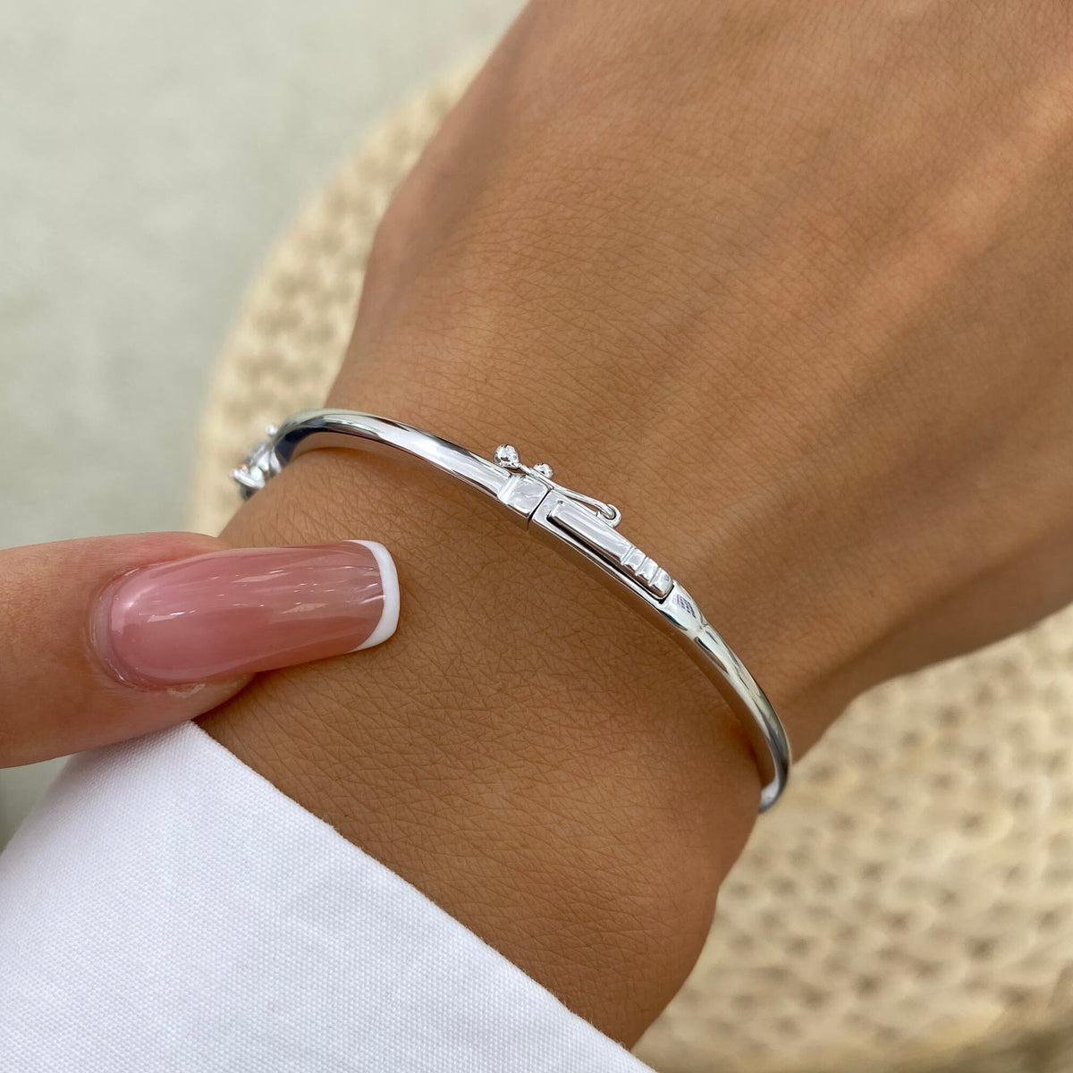 Emma 1.0 Round Lab-Grown Diamond Bangle, Solitaire Bracelet