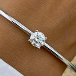 Emma 1.0 Round Lab-Grown Diamond Bangle, Solitaire Bracelet