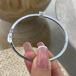 Emma 1.0 Round Lab-Grown Diamond Bangle, Solitaire Bracelet