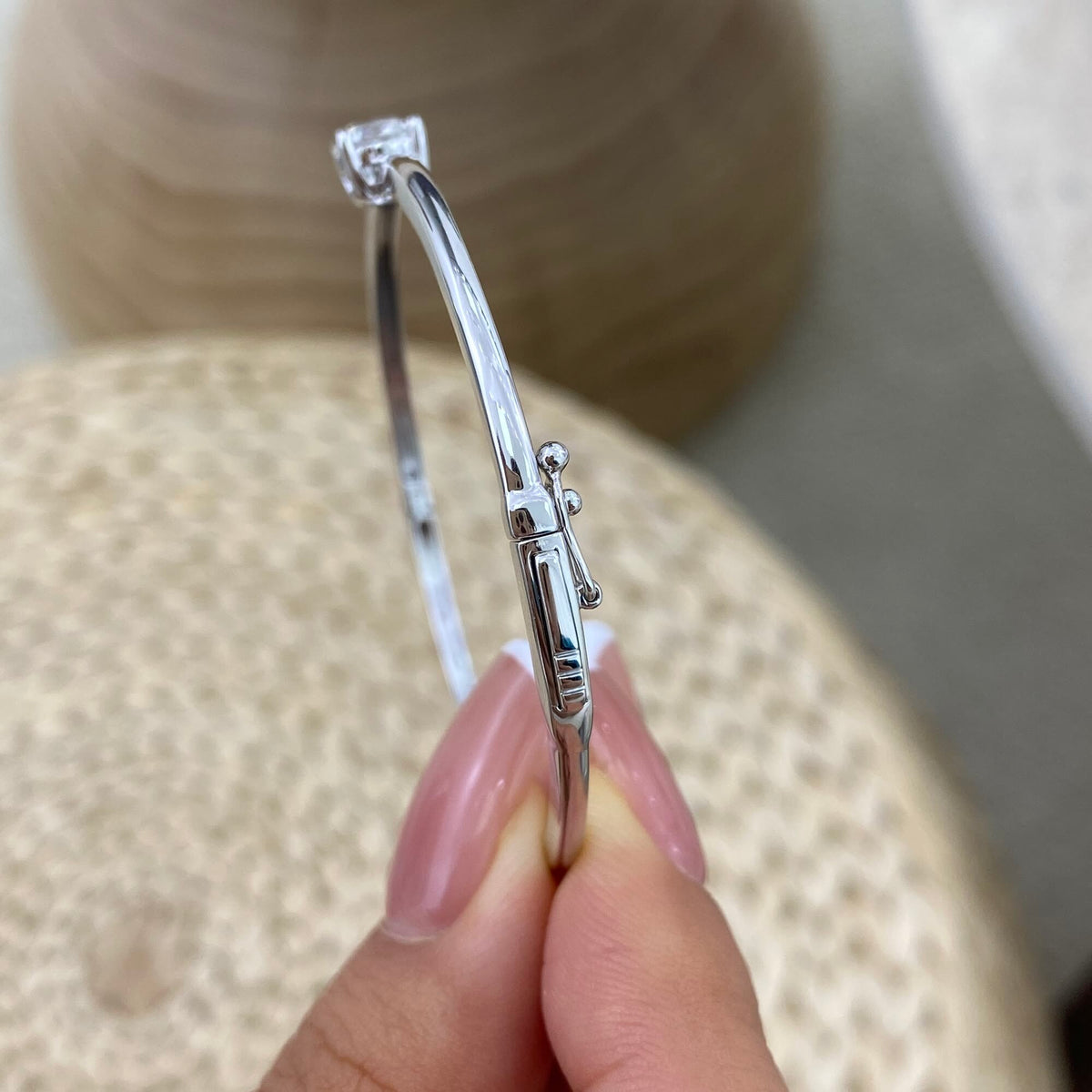Emma 1.0 Round Lab-Grown Diamond Bangle, Solitaire Bracelet