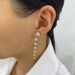 Celia 4.2 Round Lab-Grown Diamond Solitaire, Drop Earrings