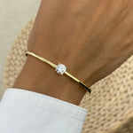 Emma 1.0 Round Lab-Grown Diamond Bangle, Solitaire Bracelet