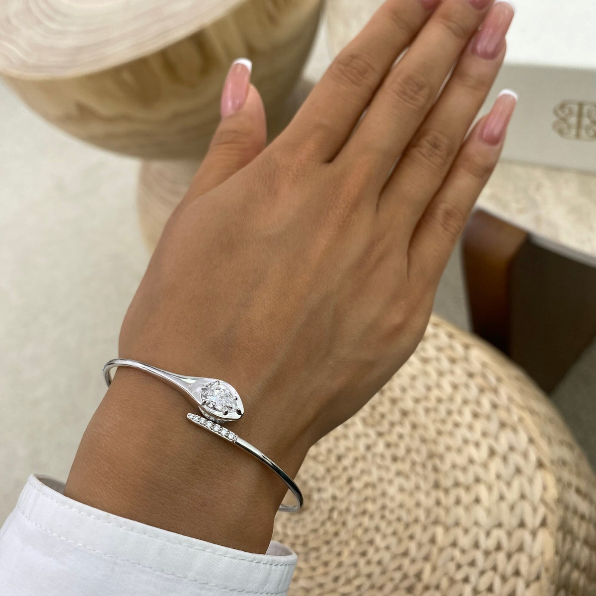 Cadence 1.3 Pear Lab-Grown Diamond Bangle Bracelet