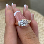 Antonia 1.5 Oval Lab-Grown Diamond Bezel, Special Ring