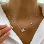 Brooklyn 1.5 Pear Lab-Grown Diamond Chain, Station Necklace