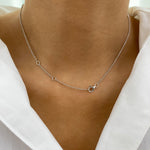 Brooklyn 1.5 Pear Lab-Grown Diamond Chain, Station Necklace