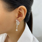 Belen 8.4 Pear Lab-Grown Diamond Bouquet, Drop Earrings