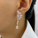 Belen 8.4 Pear Lab-Grown Diamond Bouquet, Drop Earrings