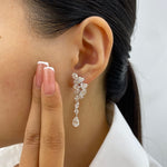 Belen 8.4 Pear Lab-Grown Diamond Bouquet, Drop Earrings