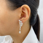 Belen 8.4 Pear Lab-Grown Diamond Bouquet, Drop Earrings