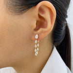 Azalea 2.5 Pear Lab-Grown Diamond Chain, Drop Earrings