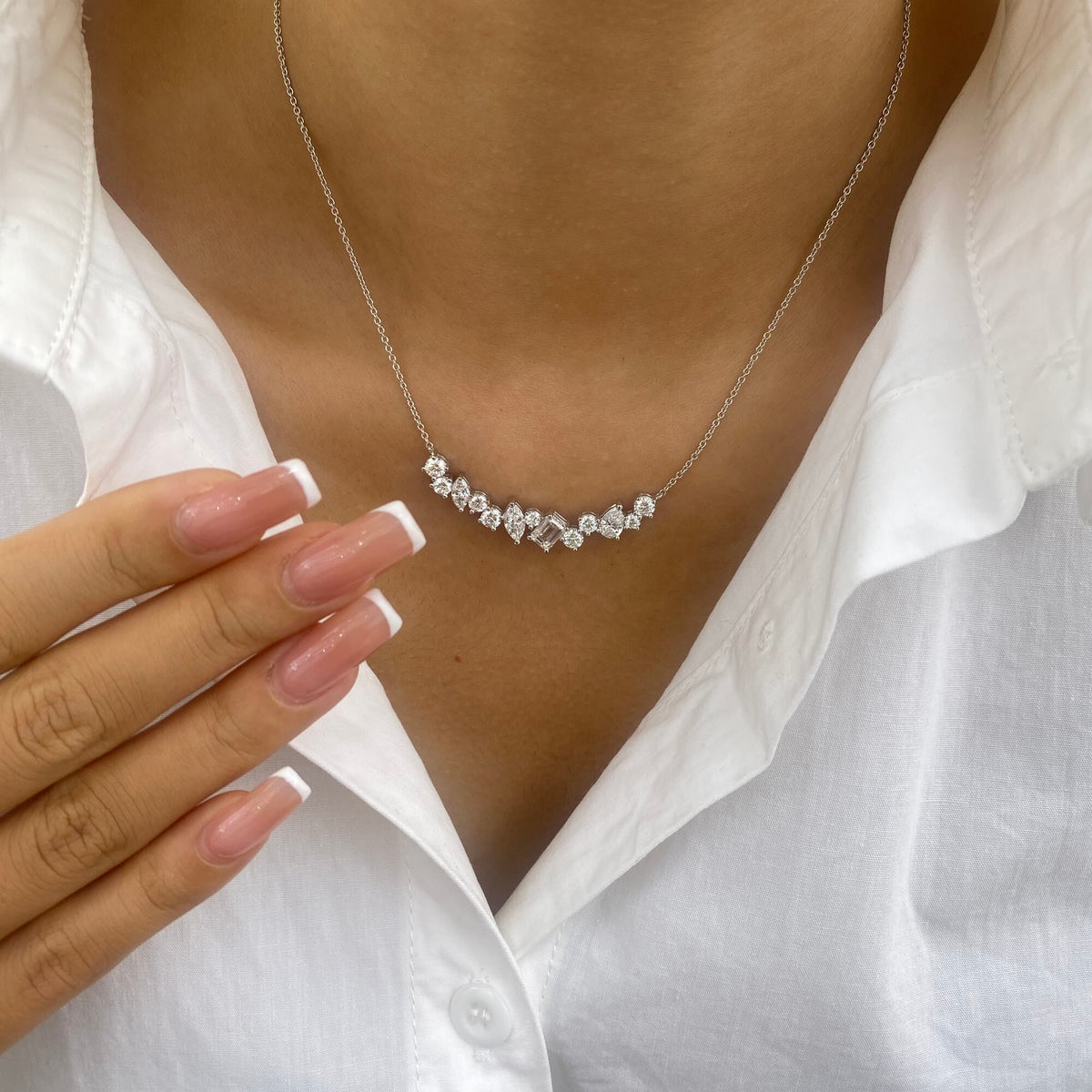 Astrid 2.7 Emerald Lab-Grown Diamond Special, Chain Necklace
